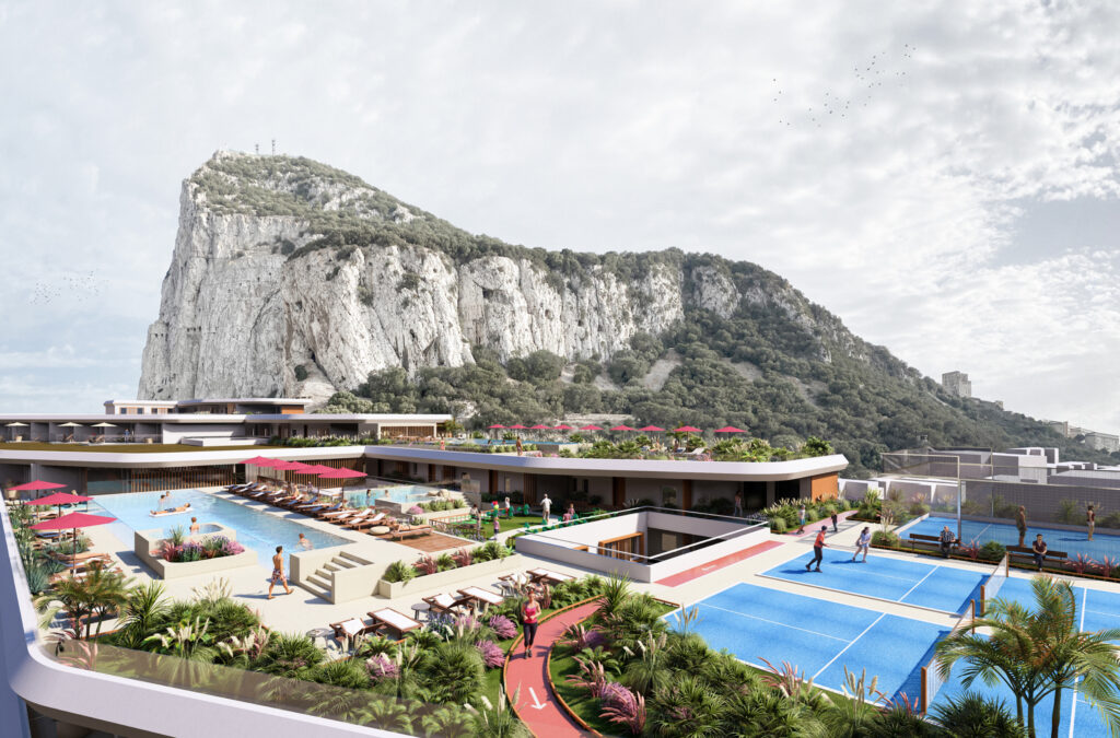 Monument Place & Monument Plaza dak met rots